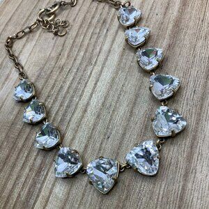 Stella & Dot "Somervell" Layering Faceted Triangular Gold Tone Necklace